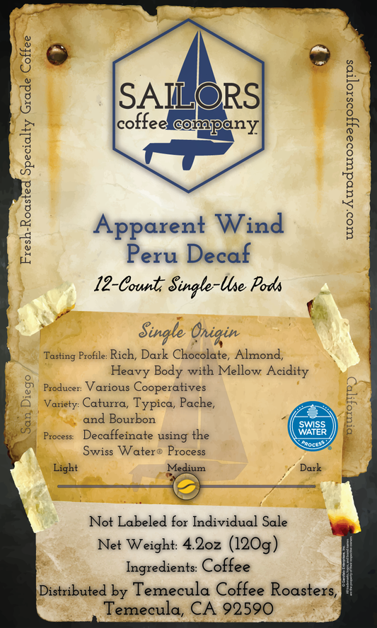 Apparent Wind Peru Decaf [12 Single-Use Cups]