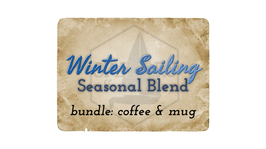 Winter Sailing Seasonal Blend bundle: coffee & mug