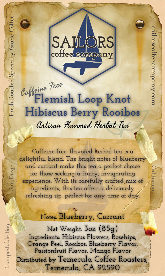 Flemish Loop Knot Hibiscus Berry Rooibos (Caffeine Free)