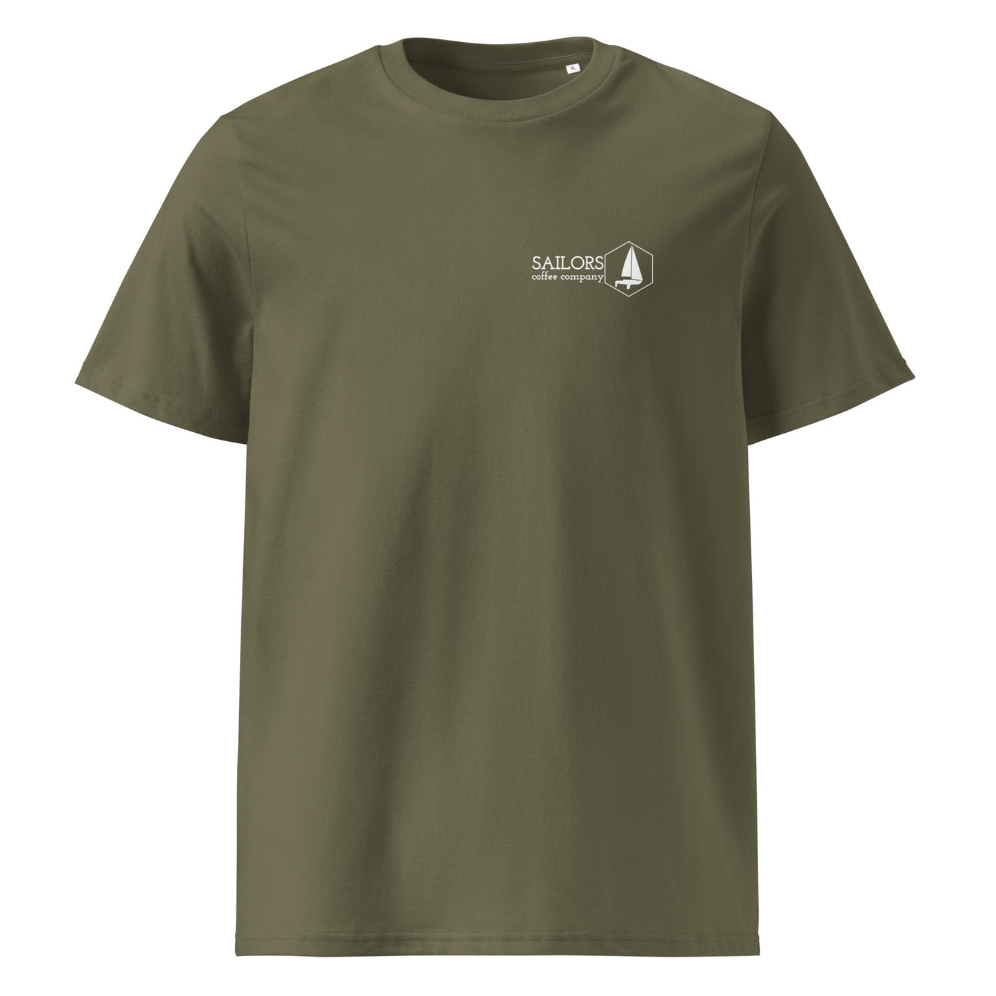 Unisex organic cotton t-shirt (Fueled by Wind and Coffee)