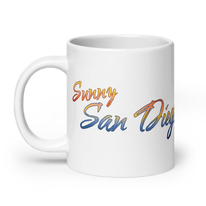 White glossy mug ( Sunny San Diego )